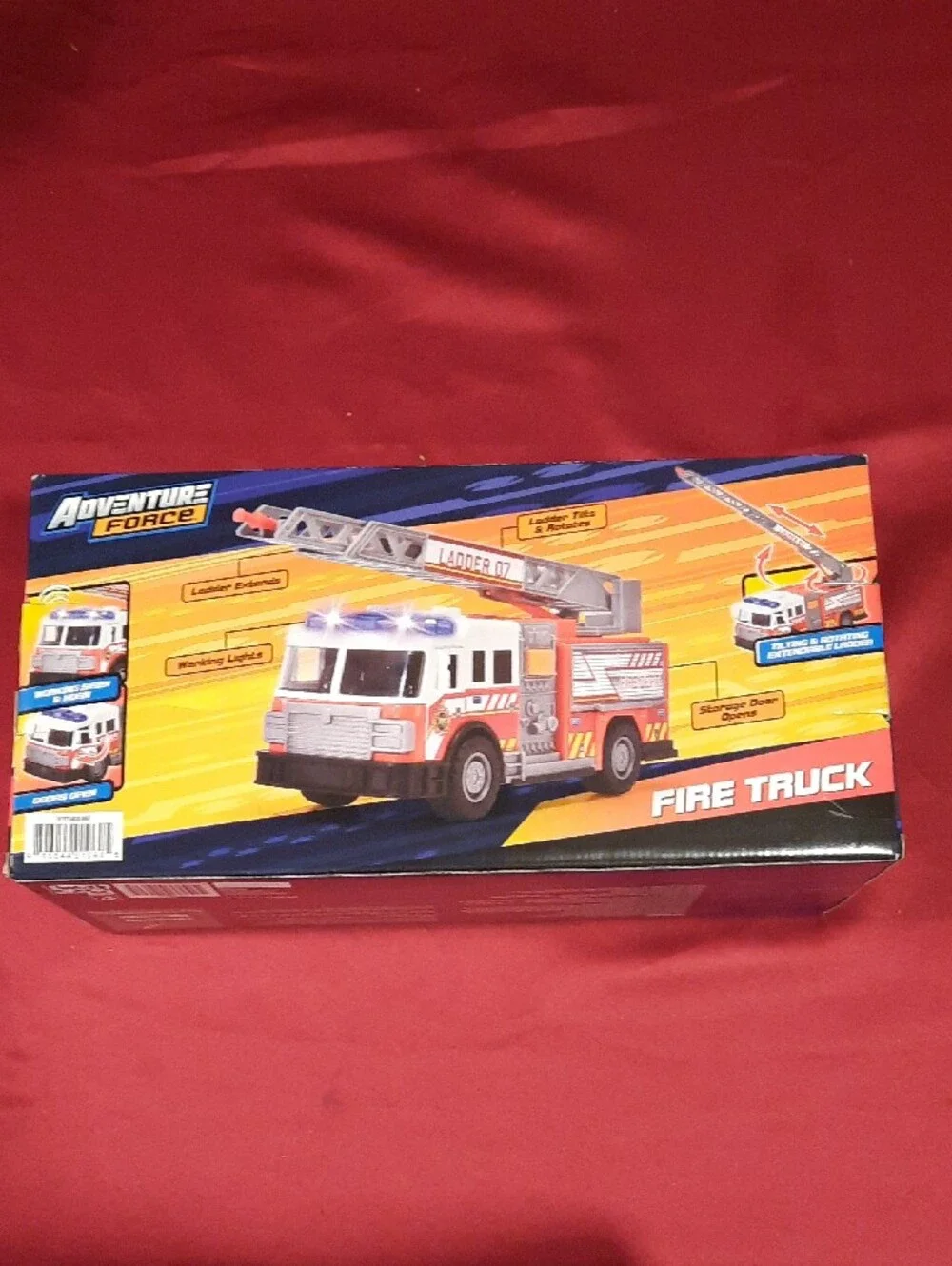 Adventure Force Red Fire Truck Ladder Toy - Kids Vehicle